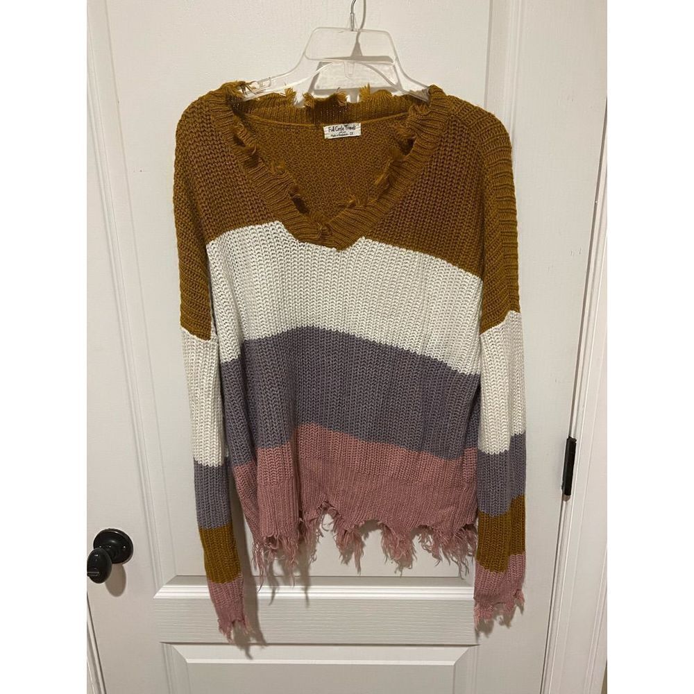 Full Circle Trends striped chunky sweater size 2X